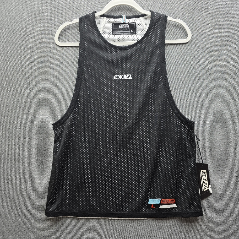 Moolah Women's Black Basketball Mesh Practice Tank Top Size L